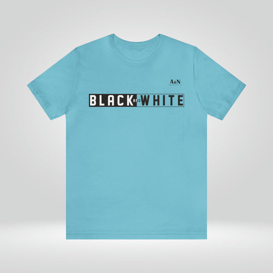 Unisex Black and White Short Sleeve Tee