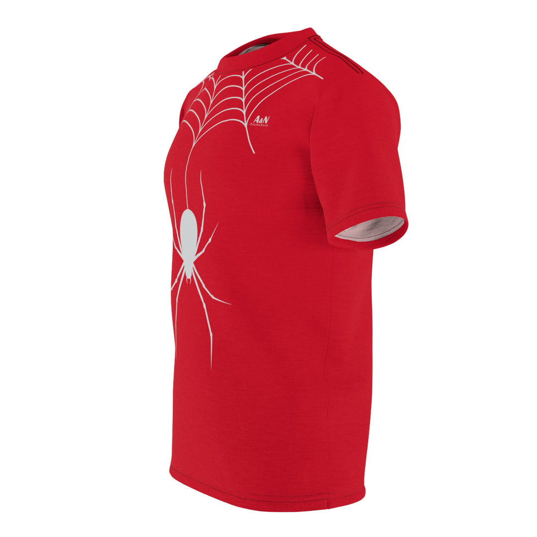 Unisex Halloween Spider-Web T-shirt Dark Red