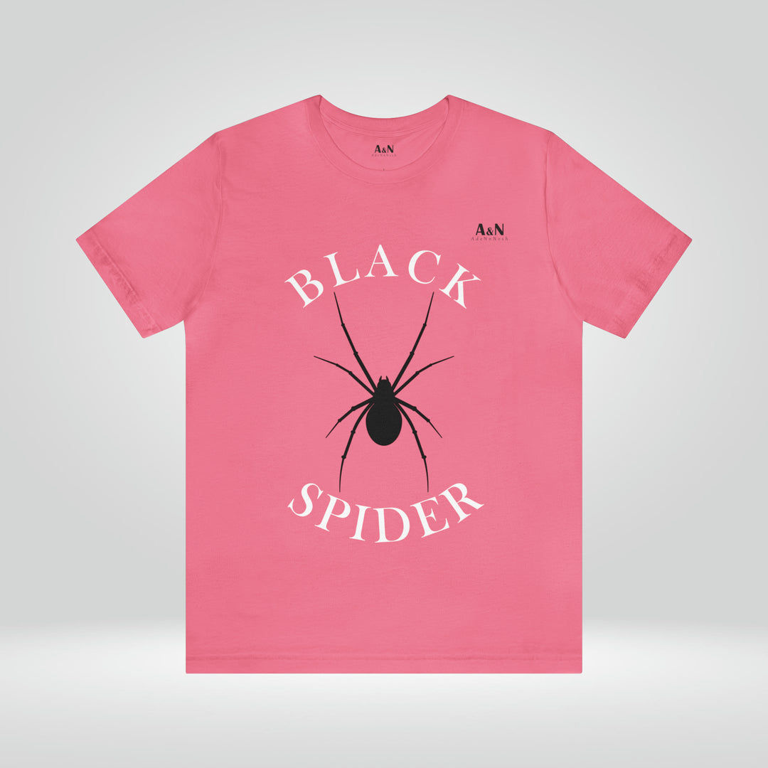 Unisex Black Spider Jersey Short Sleeve Tee