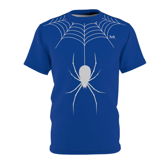 Unisex Halloween Spider-Web T-shirt Dark Blue