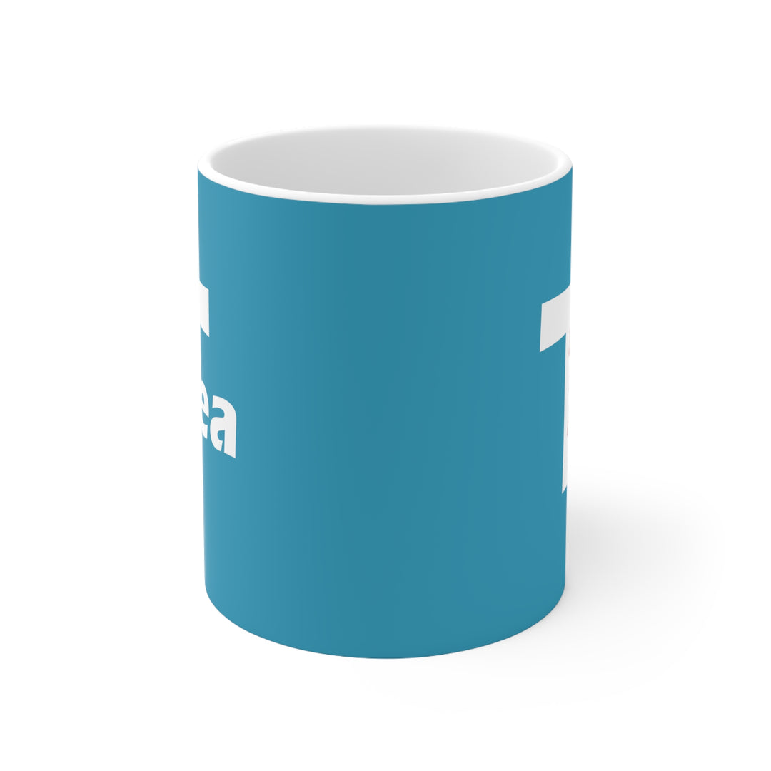 Tea Time Ceramic Mug Turquoise 11oz