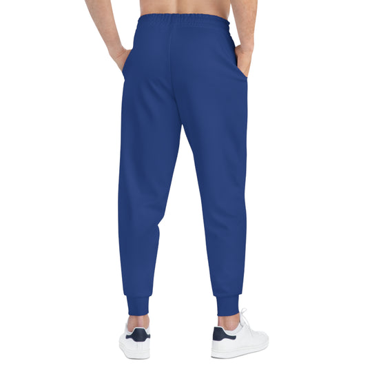 Unisex Athletic Cheetah Joggers Dark Blue