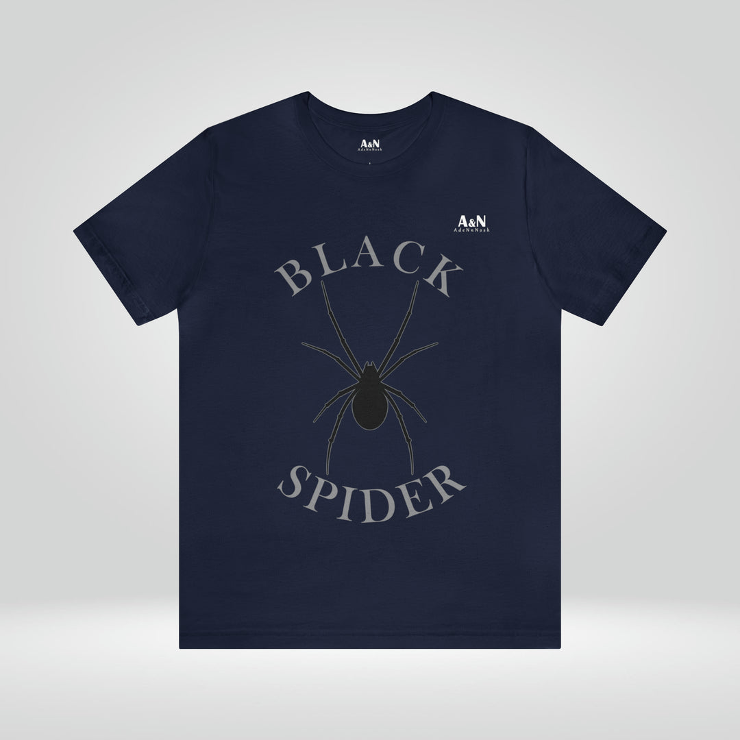 Unisex Black Spider Jersey Short Sleeve Tee