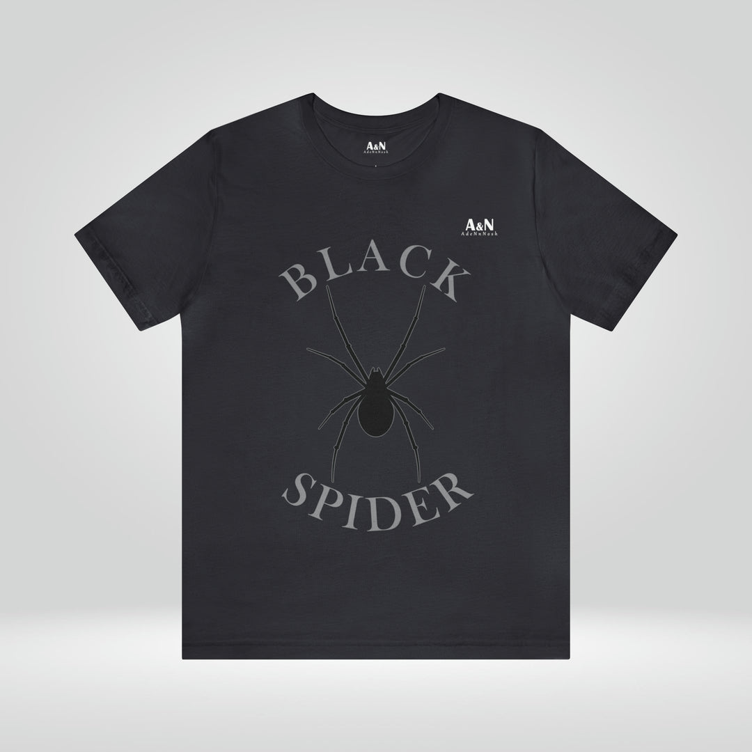 Unisex Black Spider Jersey Short Sleeve Tee