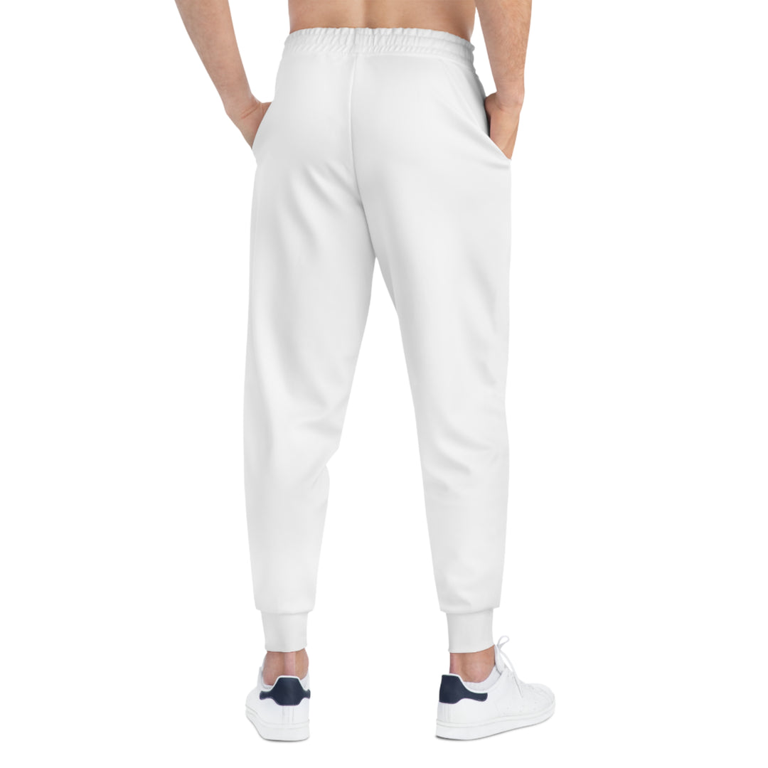 Unisex Athletic Cheetah Joggers White