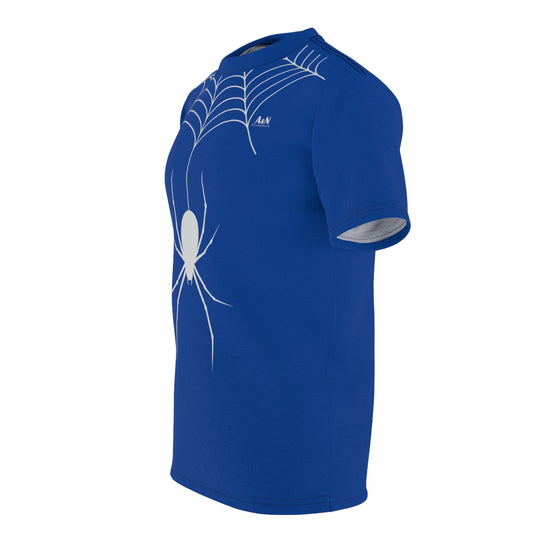 Unisex Halloween Spider-Web T-shirt Dark Blue