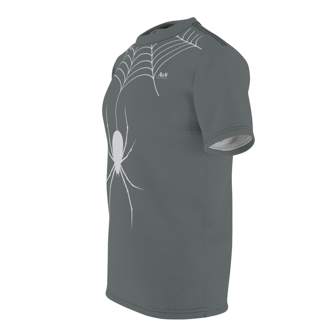 Unisex Halloween Spider-Web T-shirt Dark Grey