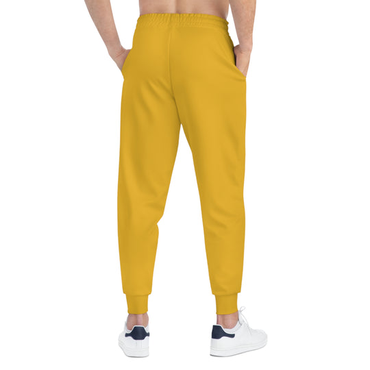 Unisex Athletic Cheetah Joggers Yellow