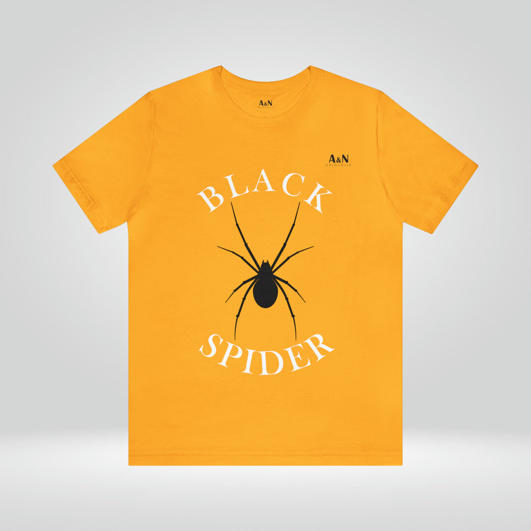 Unisex Black Spider Jersey Short Sleeve Tee