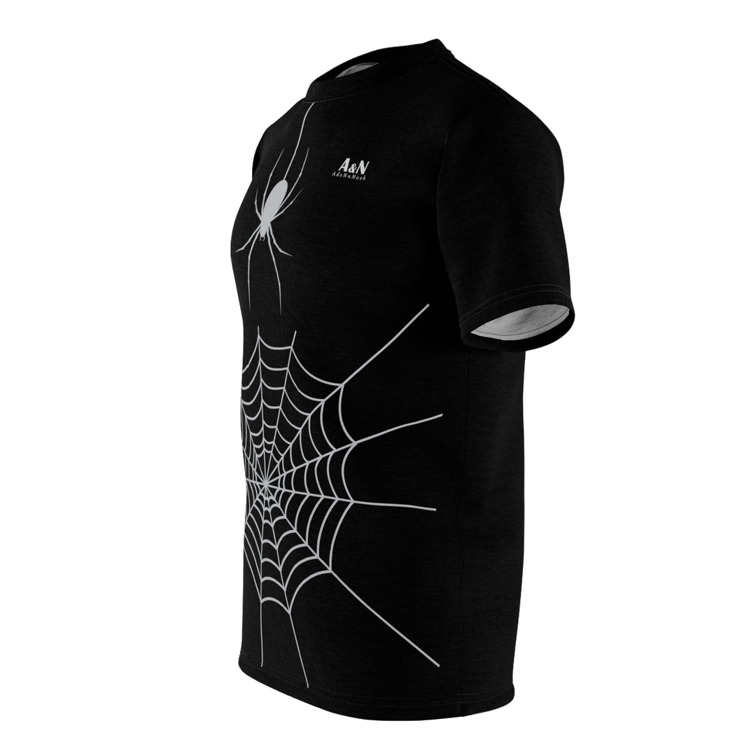 Unisex Halloween Spider Web T-Shirt Black