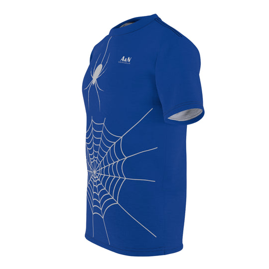 Unisex Halloween Spider Web T-Shirt Dark Blue