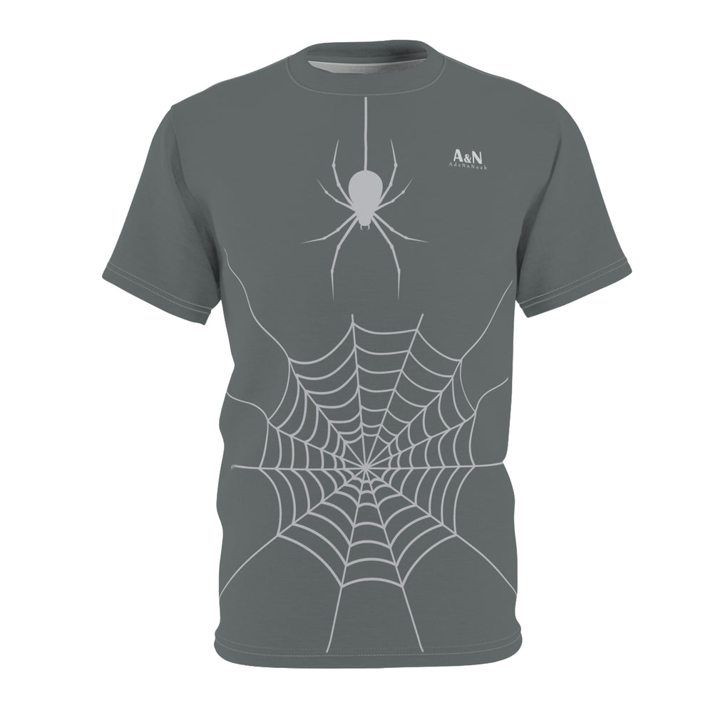 Unisex Halloween Spider Web T-Shirt Dark Grey