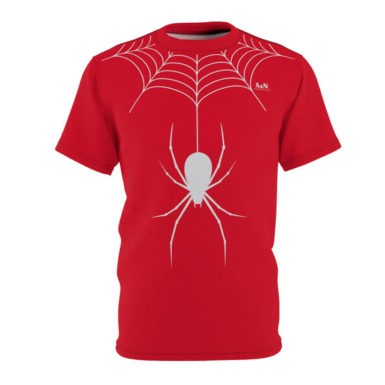 Unisex Halloween Spider-Web T-shirt Dark Red