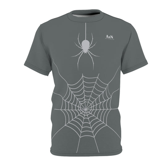 Unisex Halloween Spider Web T-Shirt Dark Grey