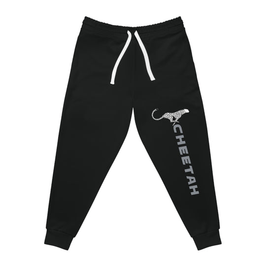 Unisex Athletic Cheetah Joggers Black