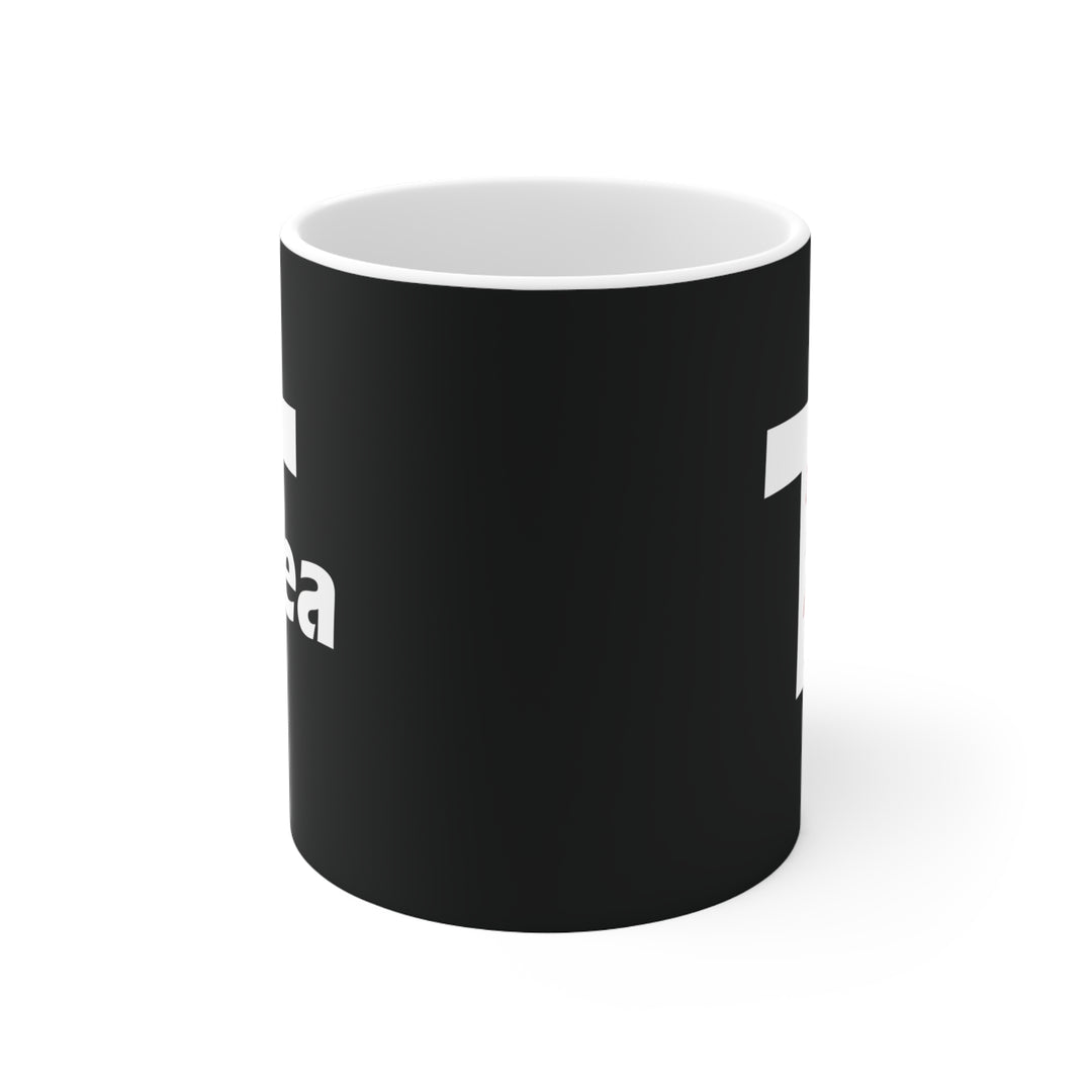 Tea Time Ceramic Mug Black 11oz