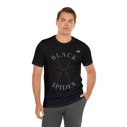 Unisex Black Spider Jersey Short Sleeve Tee