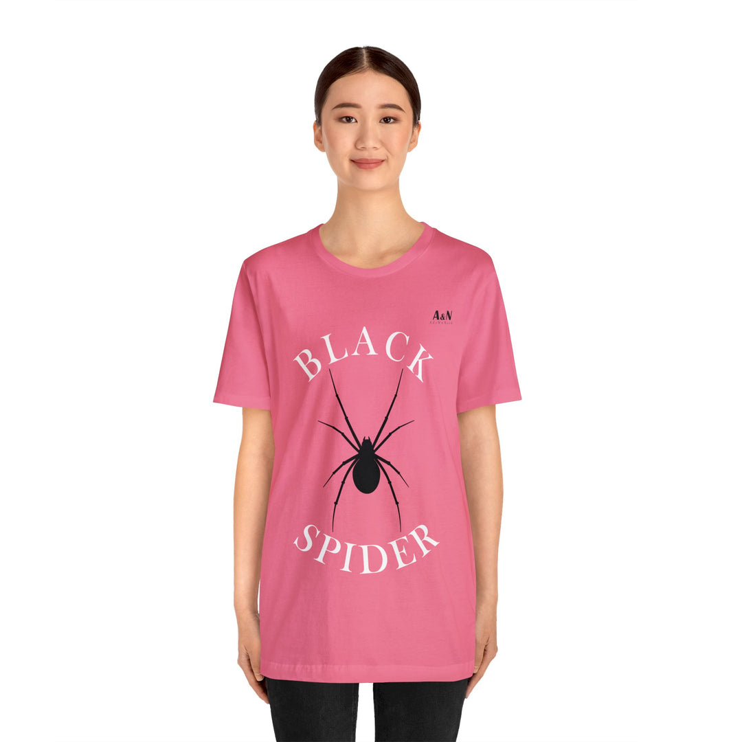 Unisex Black Spider Jersey Short Sleeve Tee