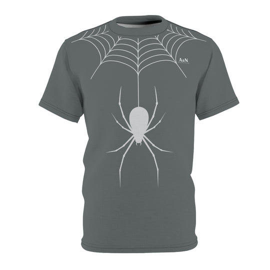 Unisex Halloween Spider-Web T-shirt Dark Grey