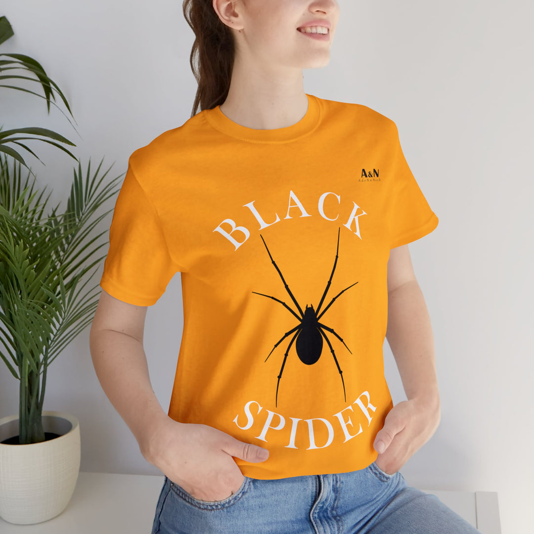 Unisex Black Spider Jersey Short Sleeve Tee