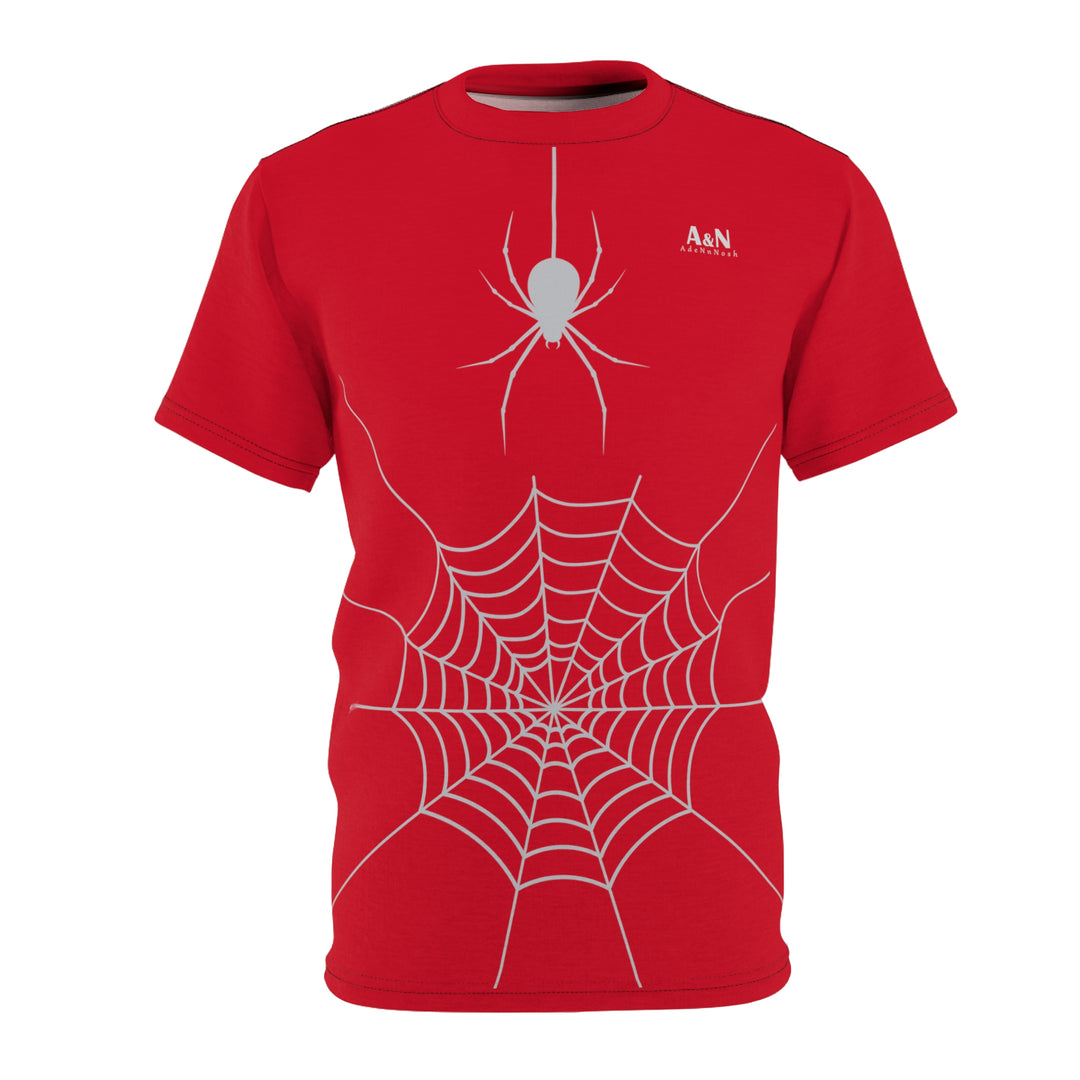 Unisex Halloween Spider Web T-Shirt Dark Red