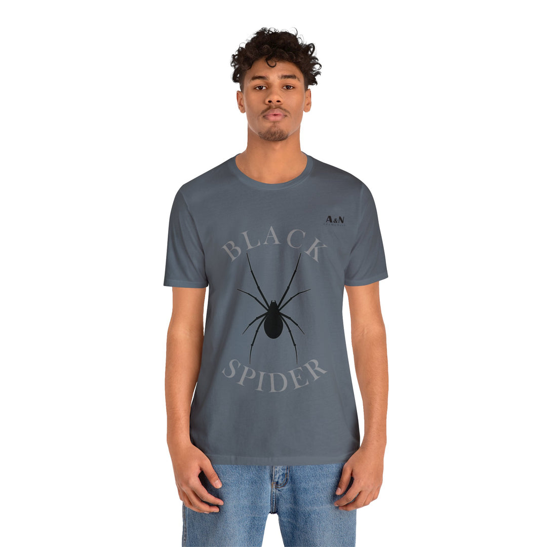 Unisex Black Spider Jersey Short Sleeve Tee