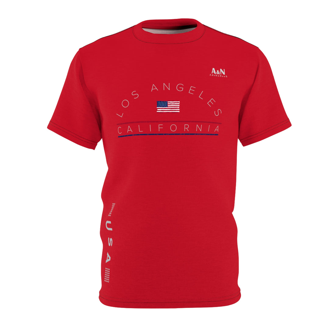 Unisex Los Angeles T-shirt Dark Red